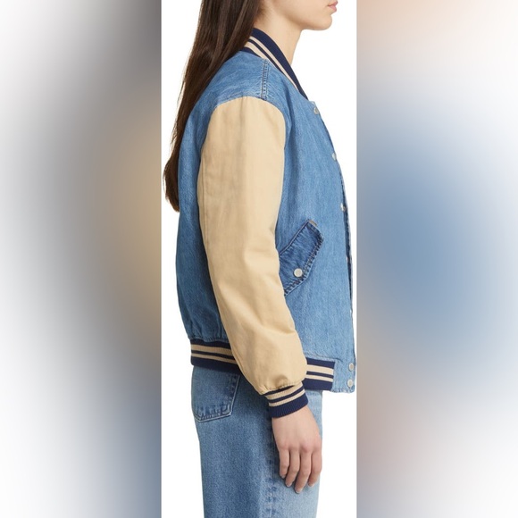 Mixed Media Denim & Canvas Bomber Jacket
BLANKNYC Size XS - Picture 2 of 11